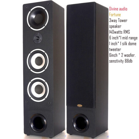Black Floor standing 3way speaker for Home theatre